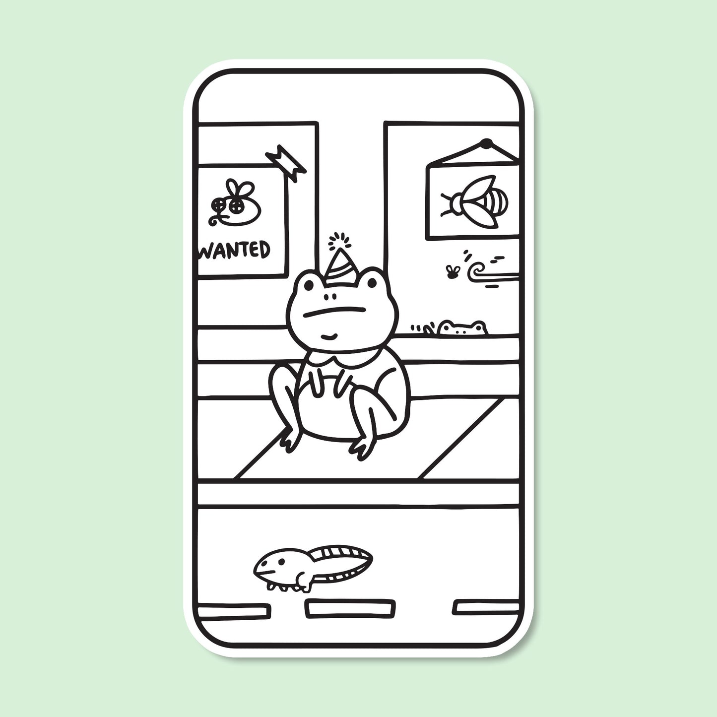 Frog In the City Sticker