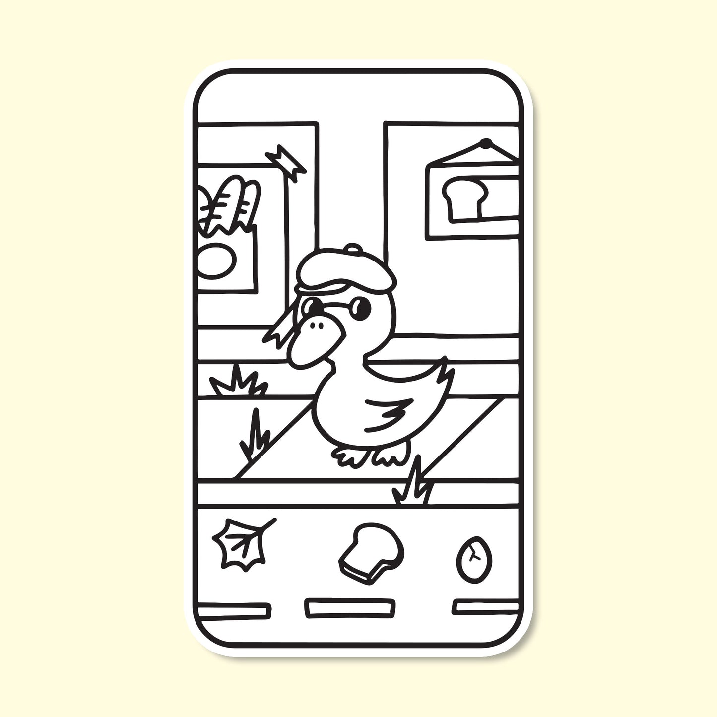 Duck In the City Sticker