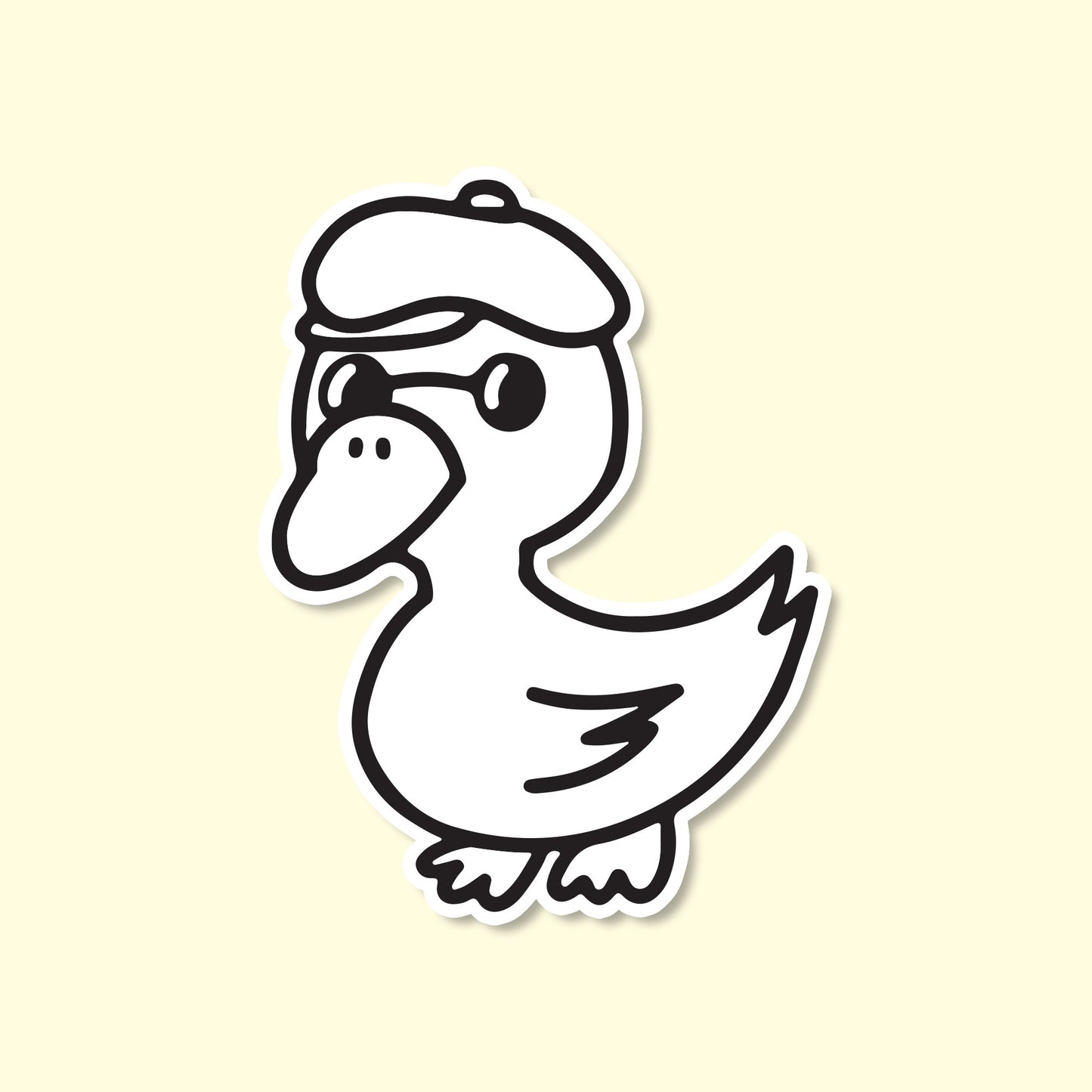 Line Duck Sticker